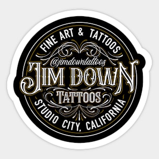 Jim Down Tattoos 2023 Sticker